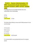 TCSCD - Tanium Administration 3&period;0 WBT Assessment Exam Questions &plus; Verified Answers 100- correct&comma; Update 2026&period;docx