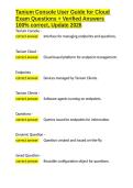 Tanium Console User Guide for Cloud Exam Questions &plus; Verified Answers 100- correct&comma; Update 2026&period;docx