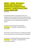 2025 11 - TCPRS - Benchmark - Working With Tanium Core Professional Foundations Exam Questions &plus; Verified Answers 100- correct&comma; Update 2026&period;docx
