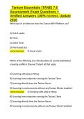 Tanium Essentials &lpar;TANE&rpar; 7&period;6 Assessment Exam Questions &plus; Verified Answers 100- correct&comma; Update 2026&period;docx