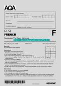 AQA GCSE FRENCH PAPER 4 QUESTION JUNE 2025