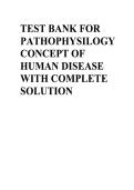 COMPREHENSIVE PATHOPHYSIOLOGY TEST BANK&colon;CLINICAL CASE BASED QUESTIONS WITH VERIFIED ANSWERSED