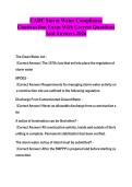 CADE Storm Water Compliance Construction LATEST UPDATED 2025&sol;2026 Exam With Correct Questions And Answers 100&percnt; GRADED AT A&plus;