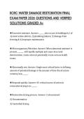 IICRC WATER DAMAGE RESTORATION FINAL EXAM PAPER 2026 QUESTIONS AND VERIFIED SOLUTIONS GRADED A&plus;