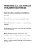 NR 599 MIDTERM STUDY GUIDE INFORMATICS COMPLETE REVIEW QUESTIONS 2026