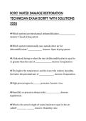IICRC WATER DAMAGE RESTORATION TECHNICIAN EXAM SCRIPT WITH SOLUTIONS 2026