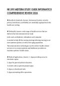 NR 599 MIDTERM STUDY GUIDE INFORMATICS COMPREHENSIVE REVIEW 2026