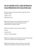 NR 599 MIDTERM STUDY GUIDE INFORMATICS EXAM PREPARATION WITH SOLUTIONS 2026