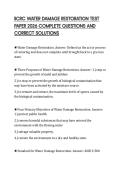 IICRC WATER DAMAGE RESTORATION TEST PAPER 2026 COMPLETE QUESTIONS AND CORRECT SOLUTIONS