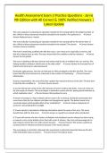 Health Assessment Exam 2 Practice Questions - Jarvis 9th Edition with All Correct & 100&percnt; Verified Answers &vert;Latest Update