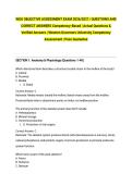 WGU OBJECTIVE ASSESSMENT EXAM 2026&sol;2027 &vert; QUESTIONS AND CORRECT ANSWERS Competency-Based &vert; Actual Questions & Verified Answers &vert; Western Governors University Competency Assessment &vert; Pass Guarantee