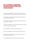 BIOLOGY 1113 EXAMS BUNDLE