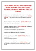 NR 602 Midterm 2026-2027 Exam Questions With  Detailed Verified And 100&percnt; Correct Answers  Brand New Exam Already Graded A&plus; &vert; Instant Pdf  Download 