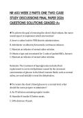 NR 603 WEEK 2 PARTS ONE TWO CASE STUDY DISCUSSIONS FINAL PAPER 2026 QUESTIONS SOLUTIONS GRADED A&plus;