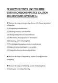NR 603 WEEK 2 PARTS ONE TWO CASE STUDY DISCUSSIONS PRACTICE SOLUTION 2026 RESPONSES APPROVED A&plus;