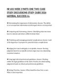 NR 603 WEEK 2 PARTS ONE TWO CASE STUDY DISCUSSIONS STUDY GUIDE 2026 MATERIAL SUCCESS A&plus;