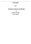Systems Analysis and Design &lpar;11th Edition&rpar; Test Bank&comma; MCQs with Verified Answers &vert; Kendall & Kendall