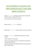 BLG 144 Midterm 1 Questions And  100&percnt; Verified Answers&vert; Latest 2026  Update&vert; Graded A&plus; 