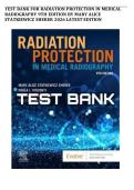 Test Bank For Radiation Protection in Medical Radiography 9th Edition By Mary Alice Statkiewicz Sherer&semi; Paula J&period; Visconti&semi; E&period; Russell Ritenour&semi; Kelli Haynes&vert; 9780323825030 &vert; All Chapters 1-16&vert; LATEST