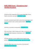 NUR 3000 Exam 1 Questions And Verified Answers