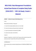 WGU D426&colon; Data Management Foundations Actual Exam Review & Complete Study Guide &lpar;2026&sol;2027&rpar; &ndash; 100&percnt; OA Ready &vert; Grade-A Material