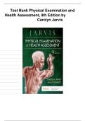 Test Bank &ndash; Physical Examination and Health Assessment 9th Edition &ndash; Carolyn Jarvis
