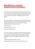 NUR 3000 Exam 1 Complete  Questions And Correct Answers