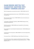 GUAM DRIVERS WRITTEN TEST GUARANTEED QUESTIONS WITH CORRECT ANSWERS 2026&period;pdf