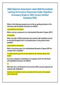 D662 Objective Assessment Latest 2026 Personalized  Learning for Inclusive Classrooms Guide &vert; Questions  & Answers&vert; Grade A&vert; 100&percnt; Correct &lpar;Verified  Solutions&rpar; WGU 