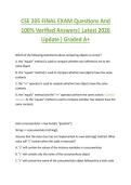 CSE 205 FINAL EXAM Questions And  100&percnt; Verified Answers&vert; Latest 2026  Update&vert; Graded A&plus;