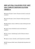 NRNP 6675 FINAL EXAM REVIEW STUDY SHEET 2026 COMPLETE QUESTIONS SOLUTIONS GRADED A&plus;