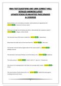 RMA TEST&vert;QUESTIONS AND 100&percnt; CORRECT WELL DETAILED ANSWERS&vert;LATEST UPDATE&excl;&excl;&excl;&excl;2026&vert;GUARANTEED PASS&vert;GRADED A&plus;&vert;VERIFIED