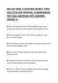 NRS 490 WEEK 2 CAPSTONE PROJECT TOPIC SELECTION AND APPROVAL COMPREHENSIVE TEST 2026 QUESTIONS WITH ANSWERS GRADED A&plus;