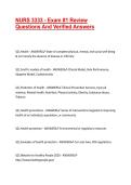NURS 3333 - Exam &num;1 Review Questions And Verified Answers