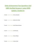 Delta Achievement Test Questions And  100&percnt; Verified Answers&vert; Latest 2026  Update&vert; Graded A&plus;
