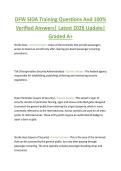 DFW SIDA Training Questions And 100&percnt;  Verified Answers&vert; Latest 2026 Update&vert;  Graded A&plus; 