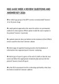 NSG 6430 WEEK 4 REVIEW QUESTIONS AND ANSWER KEY 2026