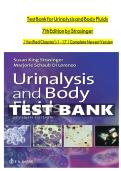 TEST BANK FOR Urinalysis and Body Fluids Seventh Edition by Susan King Strasinger &comma; Marjorie Schaub Di Lorenzo &period;ISBN&colon;978-0803675827&period;COMPLETE GUIDE ALL CHAPTERS COVERED 100&percnt; VERIFIED A&plus; GRADE ASSURED&excl;&excl;&excl;&excl;&excl; NEW LATEST UPDATE&excl;&excl;&excl;&excl;&excl;