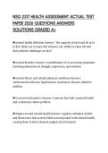 NSG 2317 HEALTH ASSESSMENT ACTUAL TEST PAPER 2026 QUESTIONS ANSWERS SOLUTIONS GRADED A&plus;