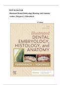 Test Bank For Illustrated Dental Embryology&comma; Histology&comma; and Anatomy 6th Edition &lpar; Authors &colon; Margaret J&period; Fehrenbach & Tracy Popowics&rpar; All Chapters &vert; Latest Edition 2026