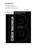 Test Bank for International Business 3rd Edition by Shad Morris&comma; James Oldroyd&vert; All Chapters Covered&vert; Latest 2026