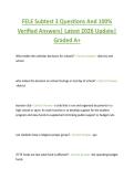FELE Subtest 3 Questions And 100&percnt;  Verified Answers&vert; Latest 2026 Update&vert;  Graded A&plus;