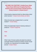 JKO SERE 100&period;2 POSTTEST &vert;&vert; Verified Exam &vert;&vert; Most  Recent Exam 2026 Actual Complete Real Exam  Questions And Correct Answers &lpar;Verified Answers&rpar;  Already Graded A&plus; &vert;&vert; Newest Exam&excl;&excl;&excl;