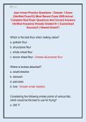 Jean Inman Practice Questions - Domain 1 Exam  &vert;&vert;Verified Exam&excl;&excl;&excl;&vert;&vert; Most Recent Exam 2026 Actual  Complete Real Exam Questions And Correct Answers  &lpar;Verified Answers&rpar; Already Graded A&plus; &vert; Guaranteed  Success&excl;&excl; &vert; Newest Exam&excl;&excl;&excl;