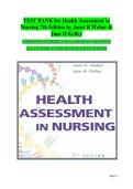 Test Bank- Health Assessment in Nursing 7th Edition &lpar; Janet R Weber and Jane H Kelley&comma; 2026&rpar;All Chapters 1-34&vert;&vert; Newest Edition