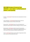 WGU D089 Principles of Economics Exam  2026&sol;2027 &vert; Latest Update &vert; Verified Questions & Answers &vert; Pass Guarantee 