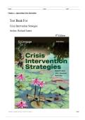 Test Bank For Crisis Intervention Strategies 9th Edition by Richard James &comma; Julia Whisenhunt &comma; Rick Myer &period; All Chapters 1-19&period; Latest 2026