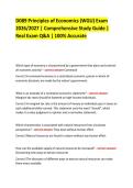 D089 Principles of Economics &lpar;WGU&rpar; Exam  2026&sol;2027 &vert; Comprehensive Study Guide &vert; Real Exam Q&A &vert; 100&percnt; Accurate 