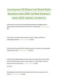 Journeyman Oil Maine Fuel Board Rules  Questions And 100&percnt; Verified Answers&vert;  Latest 2026 Update&vert; Graded A&plus; 