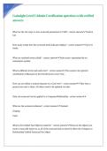Gainsight Level 3 Admin Certification questions with verified answers